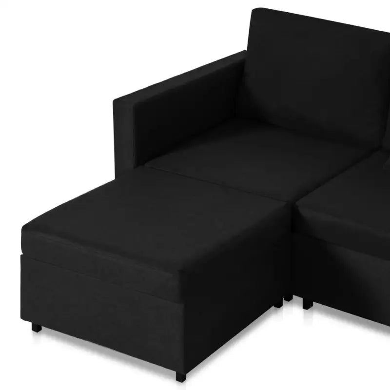 Slaapbank met comfortabele afmetingen rugkussen en volledige levering bevat - Zwart - Banken
