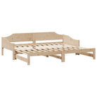 Slaapbank met extra opbergruimte van massief grenenhout - Bedden & bedframes