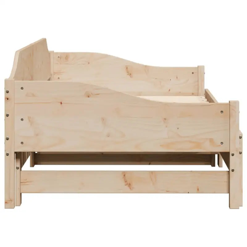 Slaapbank met extra opbergruimte van massief grenenhout - Bedden & bedframes