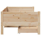 Slaapbank met lades in massief grenenhout met rustieke charme - Bedden & bedframes