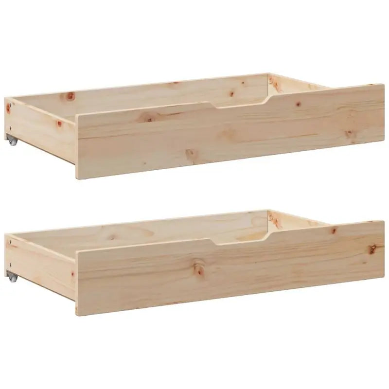 Slaapbank met lades van massief grenenhout met rustieke charme - Bedden & bedframes