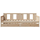 Slaapbank met lades van massief grenenhout met rustieke charme - Naturel / 90 x 200 cm - Bedden & bedframes