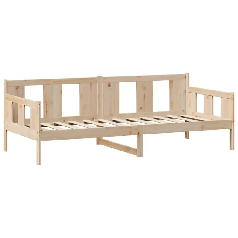 Slaapbank met lades van massief grenenhout met rustieke charme - Naturel / 90 x 200 cm - Bedden & bedframes