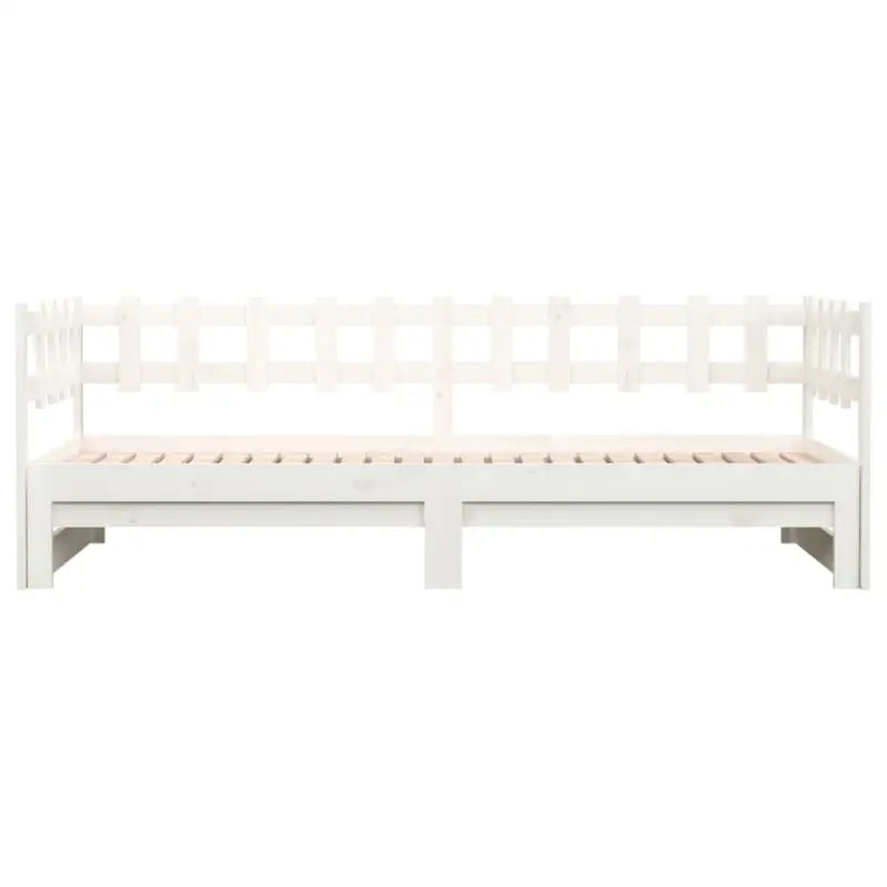 Slaapbank met massief grenenhout en optimale totale afmetingen - Wit / 80 x 200 cm - Bedden & bedframes
