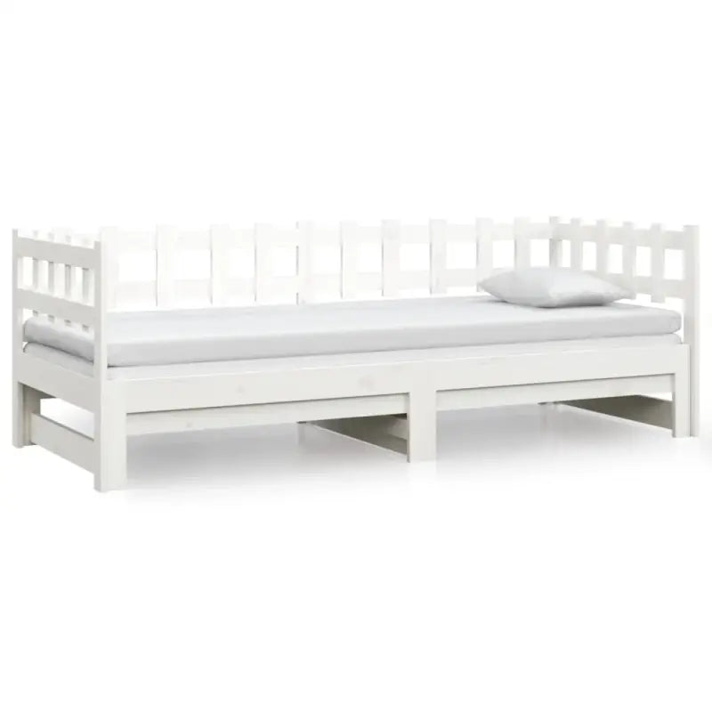 Slaapbank met massief grenenhout en optimale totale afmetingen - Wit / 80 x 200 cm - Bedden & bedframes
