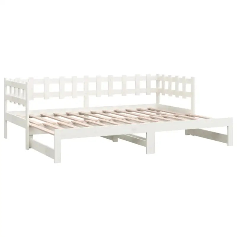 Slaapbank met massief grenenhout en optimale totale afmetingen - Wit / 80 x 200 cm - Bedden & bedframes
