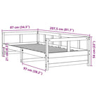 Slaapbank met massief grenenhout voor veelzijdig gebruik - Bedden & bedframes