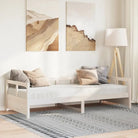 Slaapbank met massief grenenhout voor veelzijdig gebruik - Wit / 90 x 200 cm / Ja - Bedden & bedframes