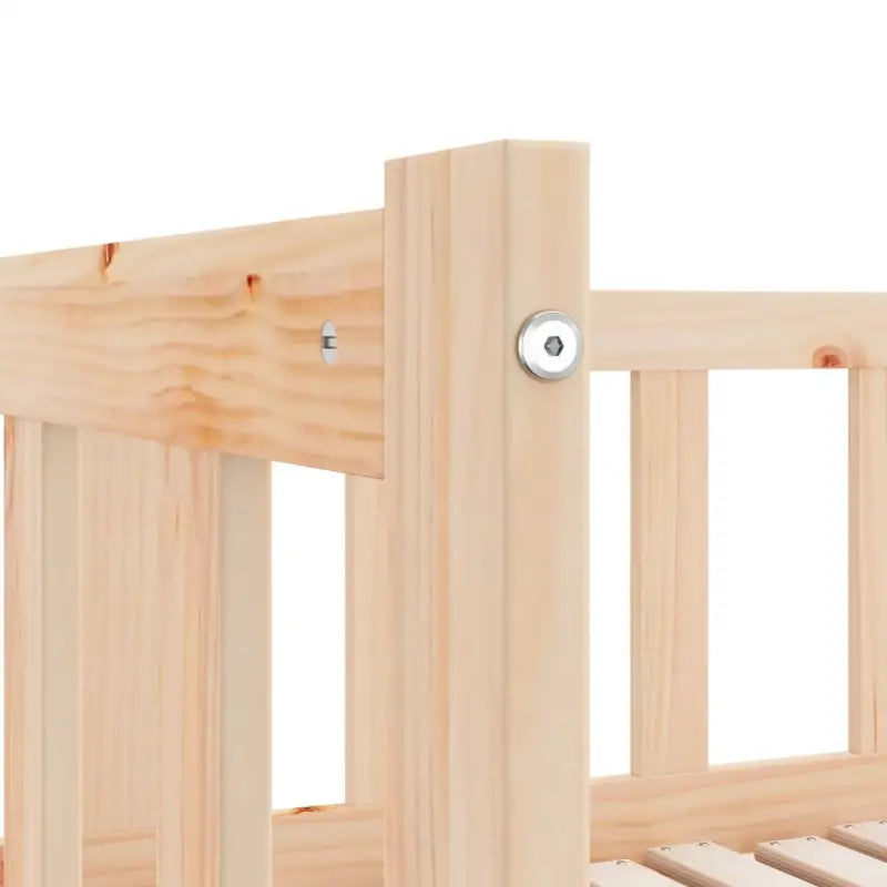 Slaapbank met onderschuifbed van massief grenenhout met handige totale afmetingen - Bedden & bedframes