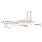 Slaapbank van massief grenenhout met praktische afmetingen - Wit - Bedden & bedframes