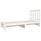 Slaapbank van massief grenenhout met praktische afmetingen - Wit - Bedden & bedframes