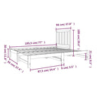 Slaapbank van massief grenenhout met praktische afmetingen - Wit - Bedden & bedframes