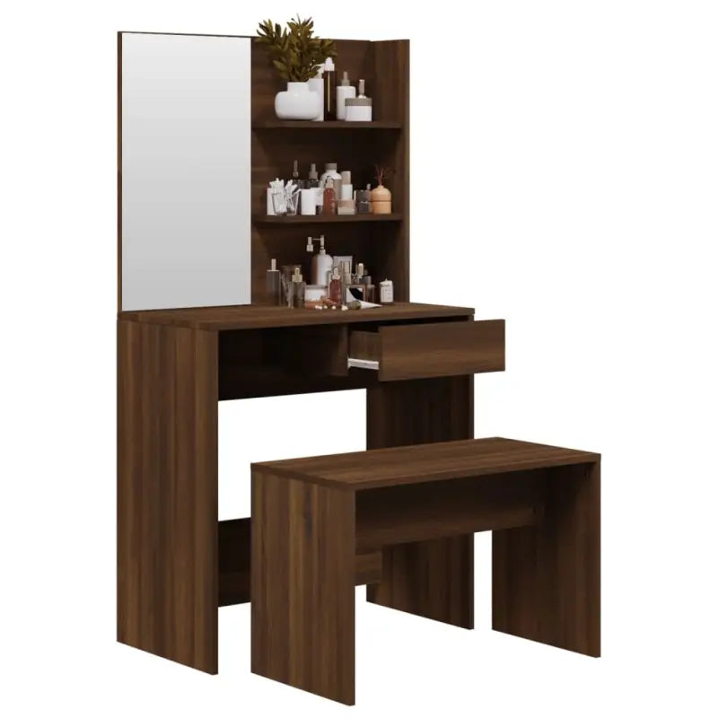 Slaapkamerkaptafel met kruk voor binnen handbereik van je make-up spullen - Slaapkamerkaptafels