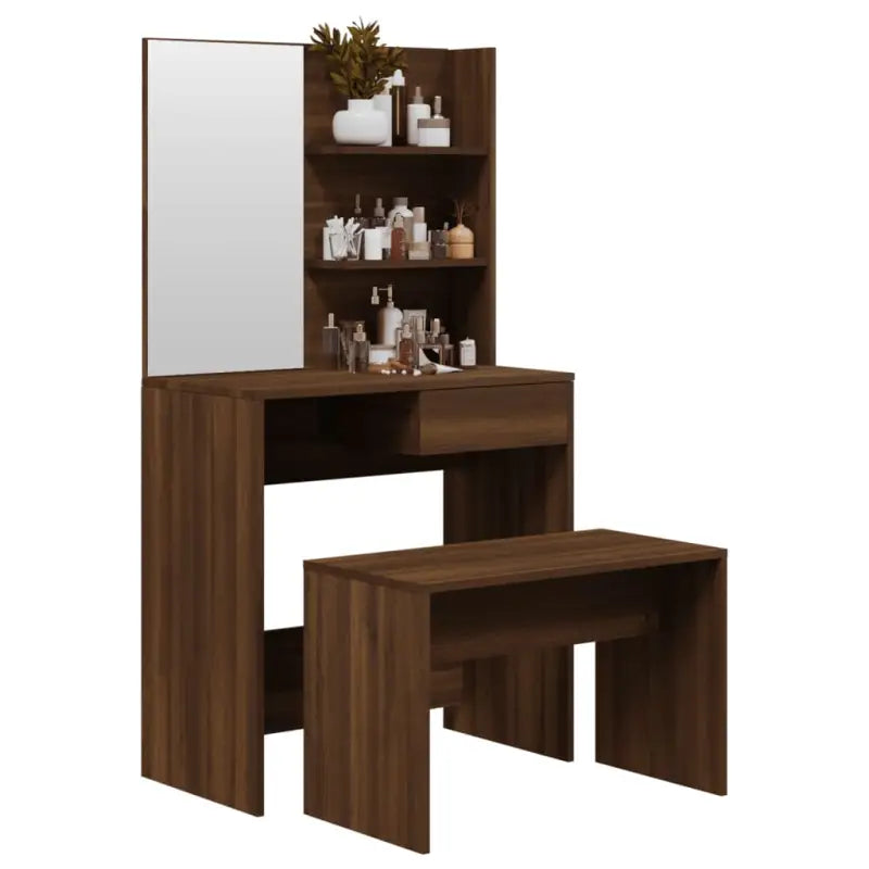 Slaapkamerkaptafel met kruk voor binnen handbereik van je make-up spullen - Slaapkamerkaptafels