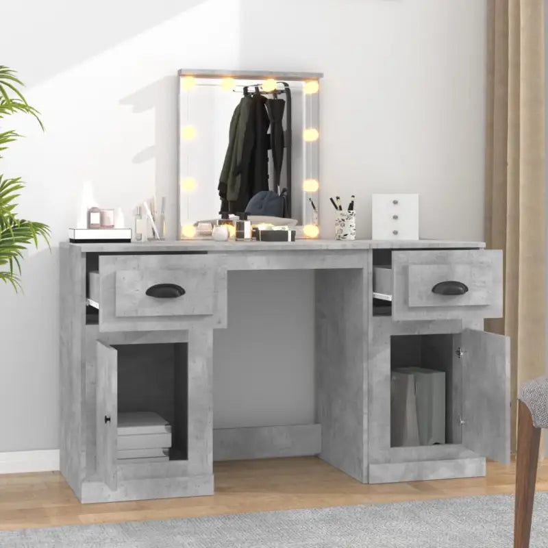 Slaapkamerkaptafel met LED-verlichting en hoogwaardig bewerkt hout - Slaapkamerkaptafels