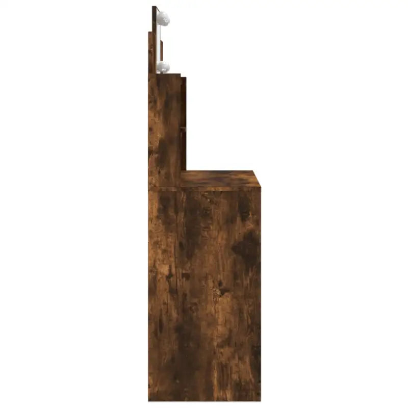 Slaapkamerkaptafel met spiegel LED-verlichting bewerkt hout - Slaapkamerkaptafels