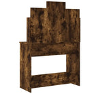 Slaapkamerkaptafel met spiegel LED-verlichting bewerkt hout - Slaapkamerkaptafels