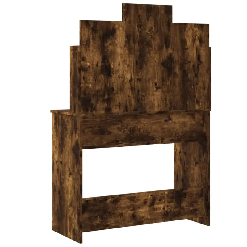 Slaapkamerkaptafel met spiegel LED-verlichting bewerkt hout - Slaapkamerkaptafels