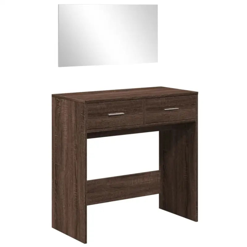 Slaapkamerkaptafel met strakke lijnen en duurzaam hout - Slaapkamerkaptafels