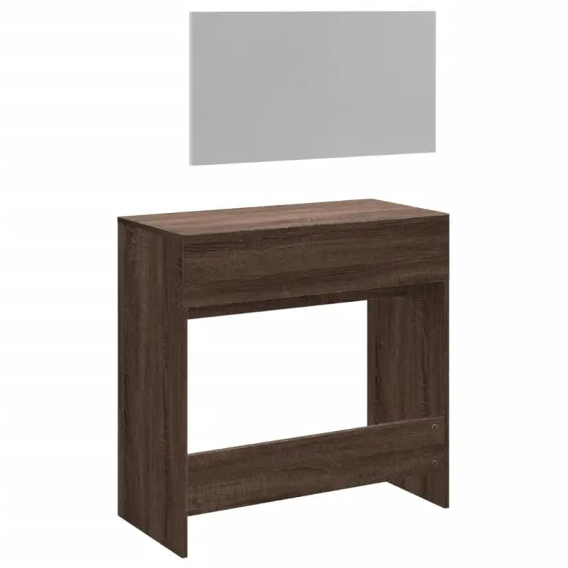 Slaapkamerkaptafel met strakke lijnen en duurzaam hout - Slaapkamerkaptafels