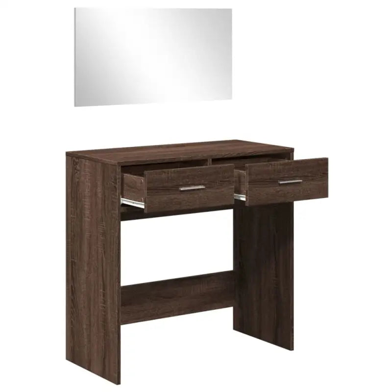 Slaapkamerkaptafel met strakke lijnen en duurzaam hout - Slaapkamerkaptafels