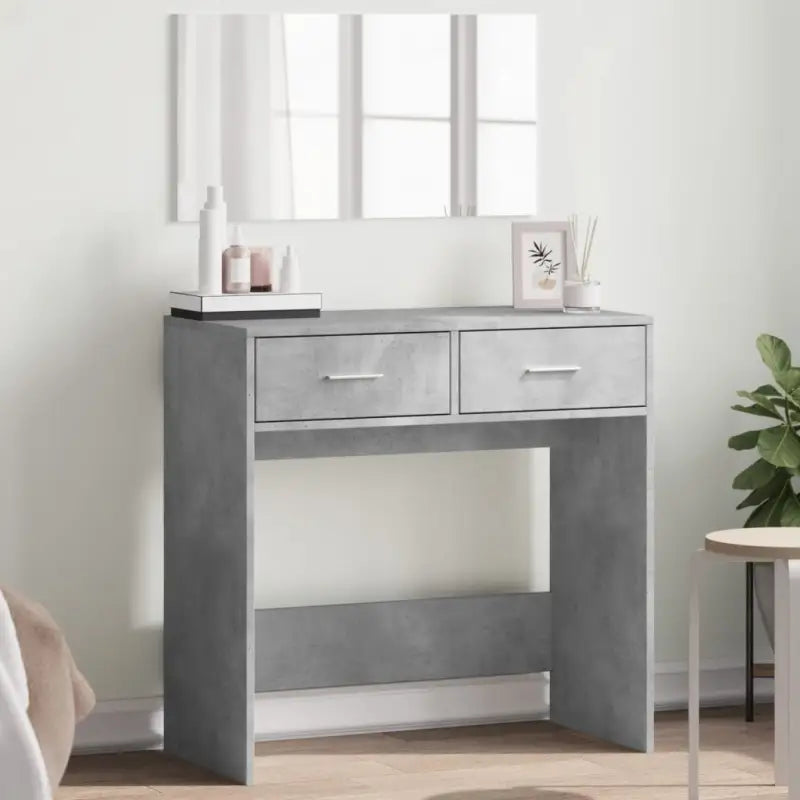 Slaapkamerkaptafel met strakke lijnen en duurzaam hout - Betongrijs / 1 - Slaapkamerkaptafels