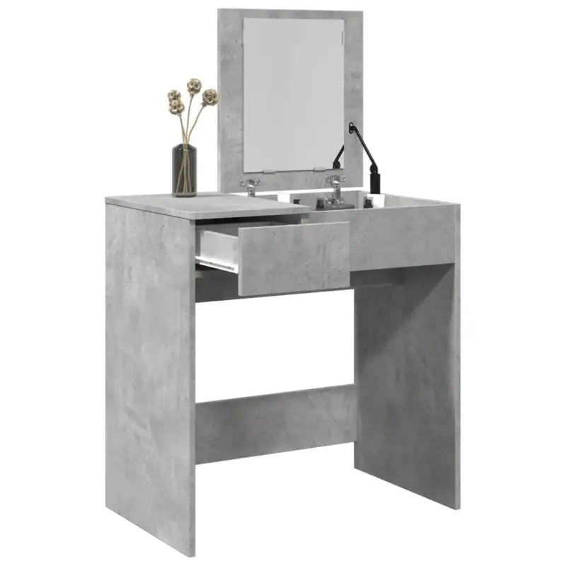 Slaapkamerkaptafel van bewerkt hout met alles binnen handbereik - Betongrijs / 1 - Slaapkamerkaptafels