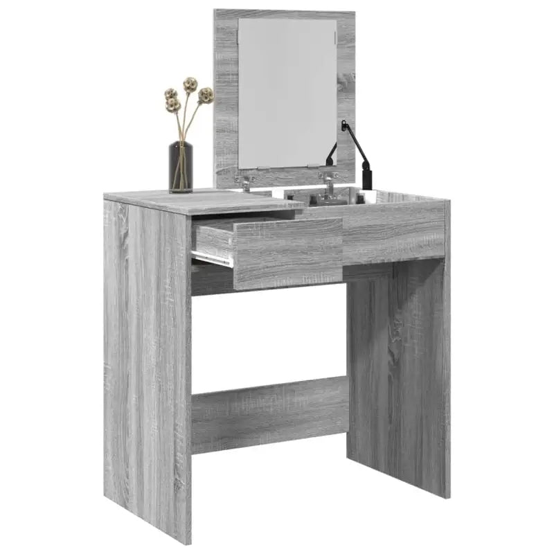 Slaapkamerkaptafel van bewerkt hout met alles binnen handbereik - Grijs sonoma / 1 - Slaapkamerkaptafels