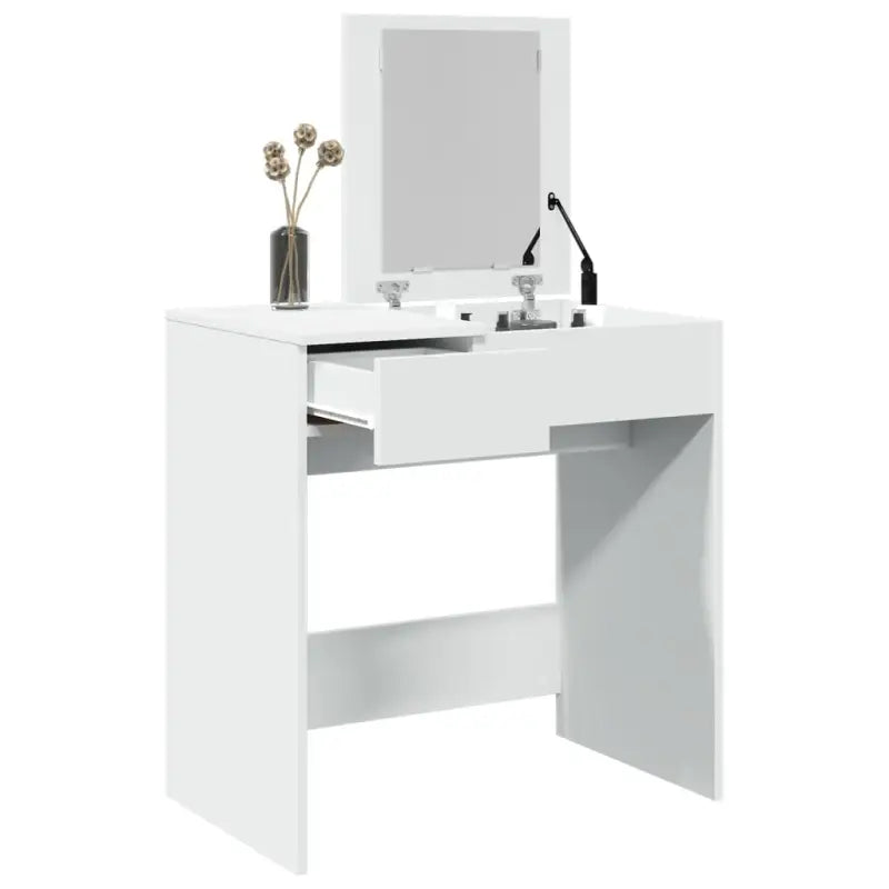 Slaapkamerkaptafel van bewerkt hout met alles binnen handbereik - Wit / 1 - Slaapkamerkaptafels