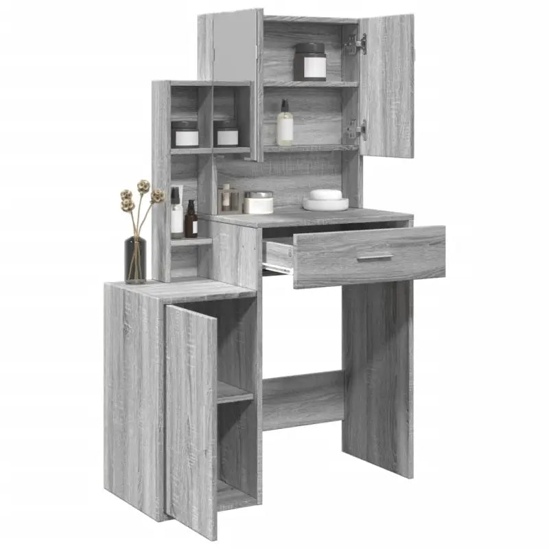 Slaapkamerkaptafel van bewerkt hout voor binnen handbereik gebruik - Grijs sonoma / 1 - Slaapkamerkaptafels