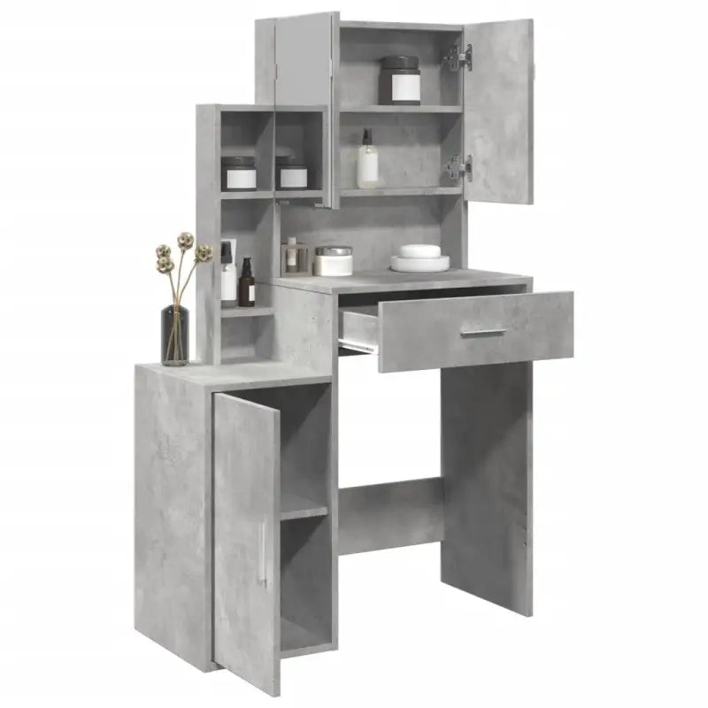 Slaapkamerkaptafel van bewerkt hout voor binnen handbereik gebruik - Betongrijs / 1 - Slaapkamerkaptafels