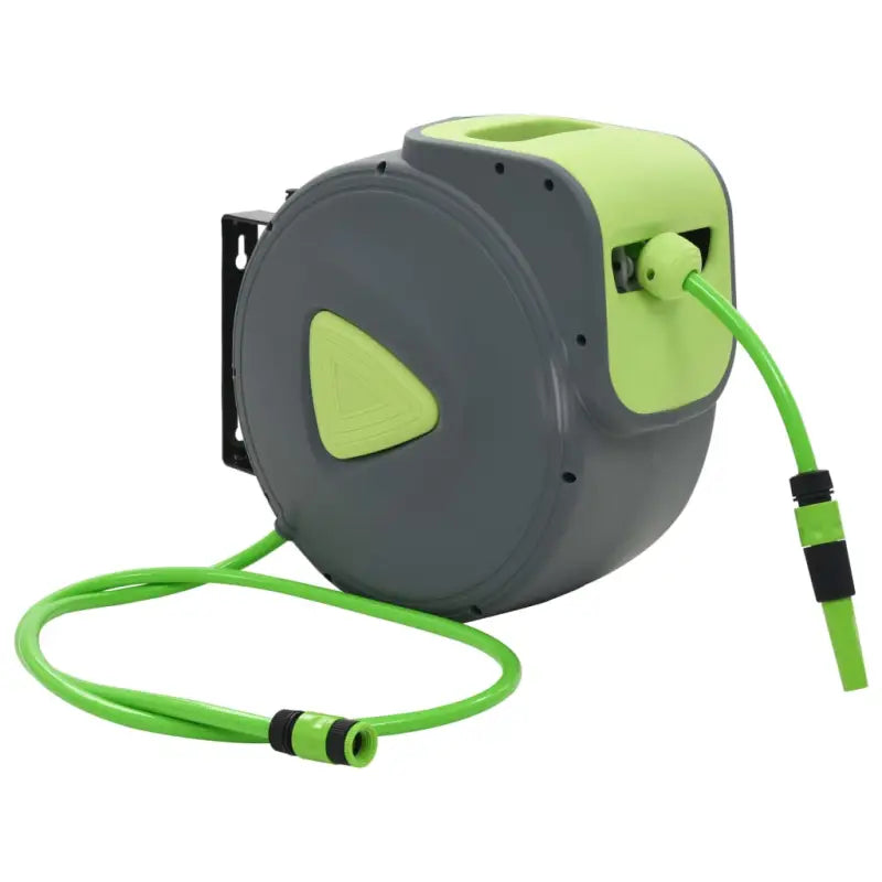 Slanghaspel met groene ring en BSP NPT aansluiting voor tuin en reiniging - 30 + 2 m / 1 - Slanghaspels