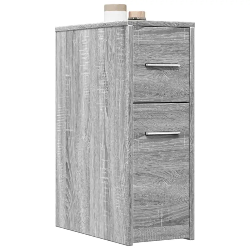 Smalle badkamerkast van bewerkt hout voor duurzaamheid en decoratie - Grijs sonoma / 1 - Opbergkasten & lockerkasten