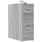 Smalle badkamerkast van bewerkt hout voor een praktische badkameroplossing - Grijs sonoma / 1 - Opbergkasten &
