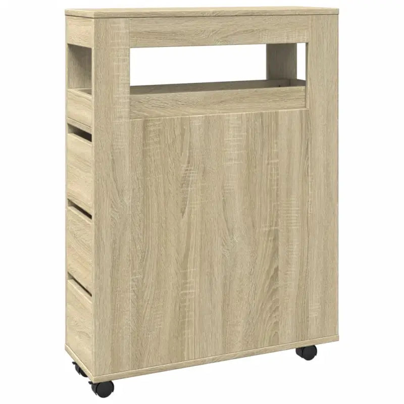 Smalle badkamerkast van bewerkt hout voor een praktische en stijlvolle inrichting - Opbergkasten & lockerkasten