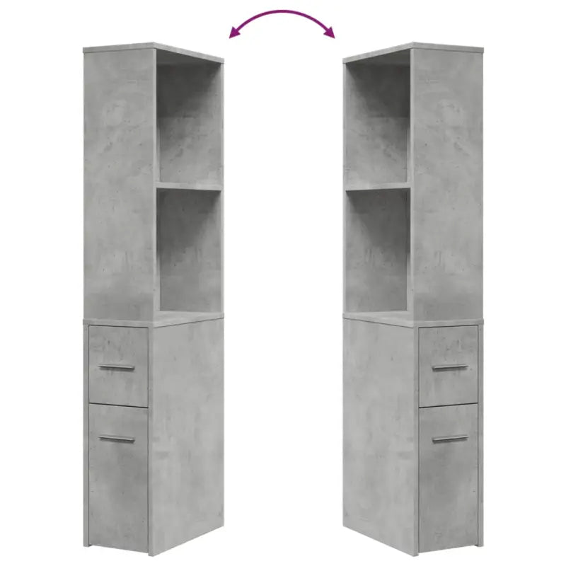 Smalle badkamerkast van bewerkt hout voor een stijlvol interieur - Opbergkasten & lockerkasten