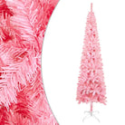 Smalle Levensechte Kerstboom voor een Unieke Kerstsfeer - Roze / 120 x 38 cm / 1 - Kerstbomen