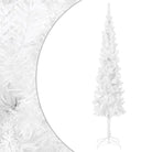 Smalle Levensechte Kerstboom voor een Unieke Kerstsfeer - Wit / 210 x 55 cm / 1 - Kerstbomen
