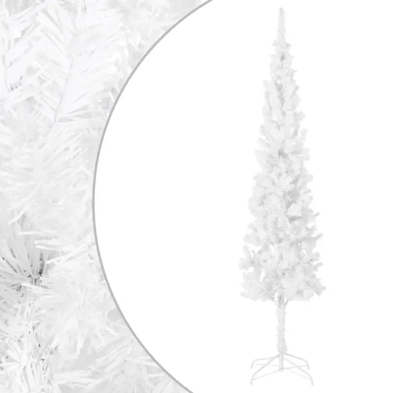 Smalle Levensechte Kerstboom voor een Unieke Kerstsfeer - Wit / 210 x 55 cm / 1 - Kerstbomen