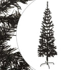 Smalle Levensechte Kerstboom voor een Unieke Kerstsfeer - Zwart / 150 x 43 cm / 1 - Kerstbomen