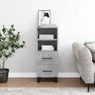 Sonoma eiken dressoir met metalen poten en bewerkt hout - Betongrijs / 1 - Dressoirs & buffetkasten