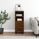 Sonoma eiken dressoir met metalen poten en bewerkt hout - Bruineiken / 1 - Dressoirs & buffetkasten