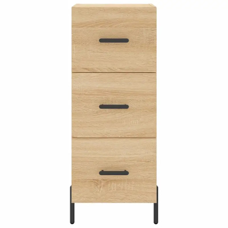 Sonoma Eiken Dressoir met metalen poten en bewerkt hout - Dressoirs & buffetkasten