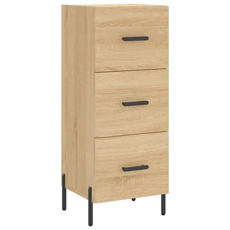 Sonoma Eiken Dressoir met metalen poten en bewerkt hout - Dressoirs & buffetkasten
