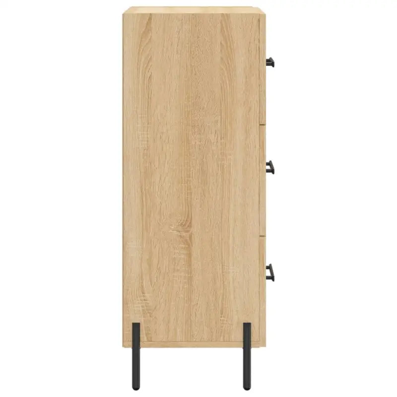 Sonoma Eiken Dressoir met metalen poten en bewerkt hout - Dressoirs & buffetkasten