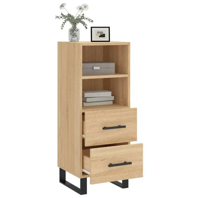 Sonoma eiken dressoir met metalen poten en bewerkt hout - Dressoirs & buffetkasten