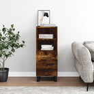 Sonoma eiken dressoir met metalen poten en bewerkt hout - Gerookt eiken / 1 - Dressoirs & buffetkasten
