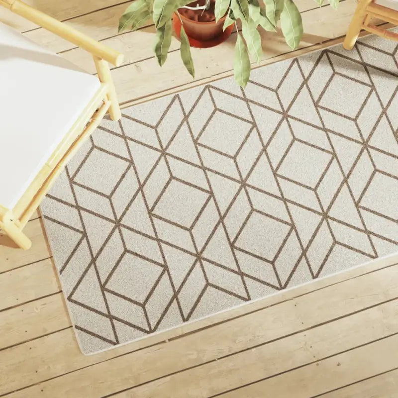 Sorona Dupont vloerkleed voor binnen en buiten met moderne uitstraling - Geometrisch / 80 x 150 cm - Vloerkleden