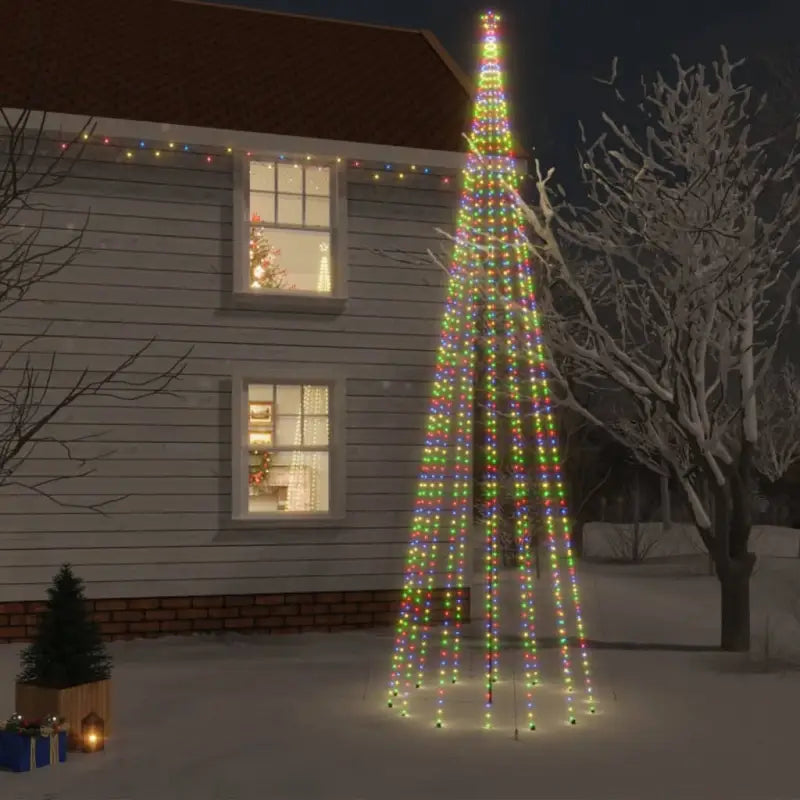 Speciaal ontworpen kerstboom met verschillende lichteffecten en blauwe LED’s - Multikleur / 800 x 230 cm / 1
