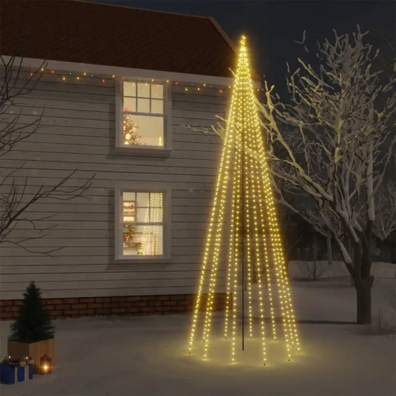 Speciaal ontworpen kerstboom met verschillende lichteffecten en blauwe LED’s - Warmwit / 500 x 160 cm / 1 - Kerstbomen